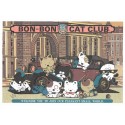 Conjunto de Papel de Carta Antigo Vintage Bon Bon Cat BBC Club