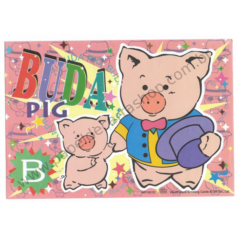 Conjunto de Papel de Carta Antigo Buda Pig CRS