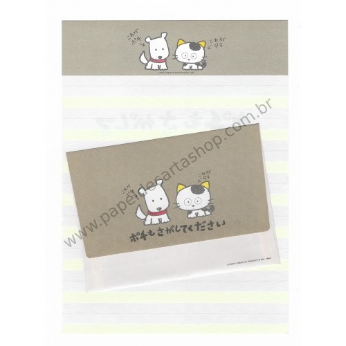 Ano 1984. Conjunto de Papel de Carta Antigo Tama & Friends M Sony