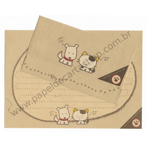 Ano 1984. Conjunto de Papel de Carta Antigo Tama & Friends Kraft Sony