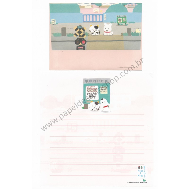 Ano 1985. Conjunto de Papel de Carta Antigo Tama & Friends P Sony