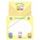 Ano 1995. Conjunto de Papel de Carta Cheery Chums CAM Sanrio