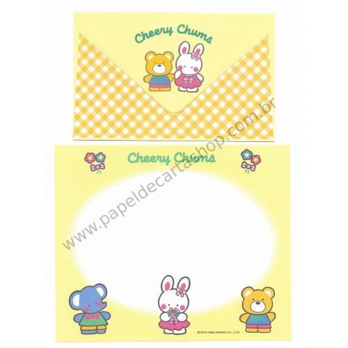 Ano 1995. Conjunto de Papel de Carta Cheery Chums CAM Sanrio