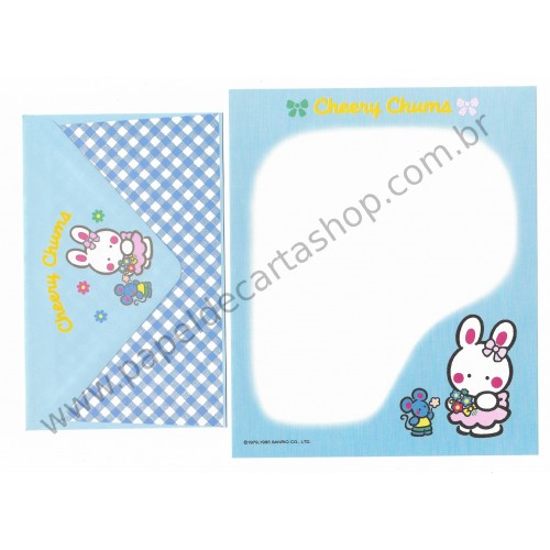 Ano 1995. Conjunto de Papel de Carta Cheery Chums CAZ Sanrio