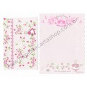 Ano 1996. Conjunto de Papel de Carta Marron Cream Vintage Rosa Sanrio