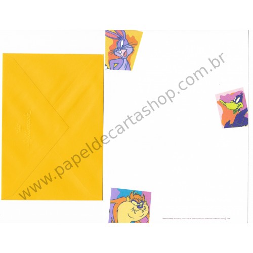 Conjunto de Papel de Carta Antigo Importado Looney Tunes Hallmark