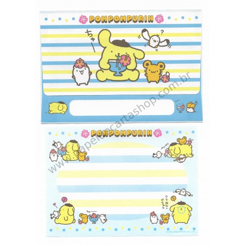 Ano 2000. Conjunto de Papel de Carta Vintage Pompompurin P Sanrio