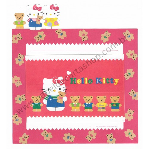 Ano 1993. Kit 3 Conjuntos de Papel de Carta Hello Kitty Sanrio
