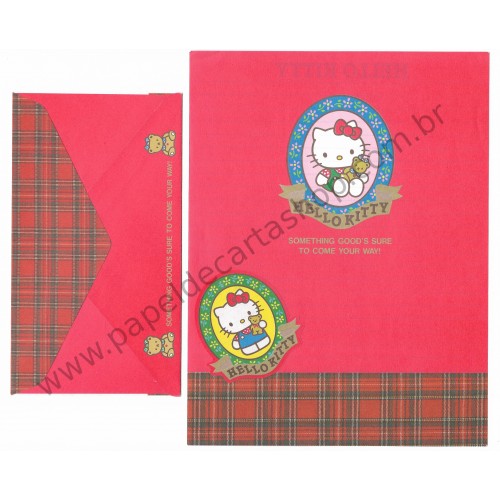 Ano 1993. Conjunto de Papel de Carta Hello Kitty CVM Sanrio