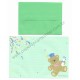 Ano 1989 Conjunto de Papel de Carta Bear Tin Graduation Vintage Sanrio