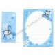 Ano 2000. Conjunto de Papel de Carta Pochacco Snow I Vintage Sanrio