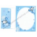 Ano 2000. Conjunto de Papel de Carta Pochacco Snow I Vintage Sanrio