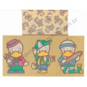 Ano 1984. Conjunto de Papel de Carta Qui-Quaks Vintage Sanrio