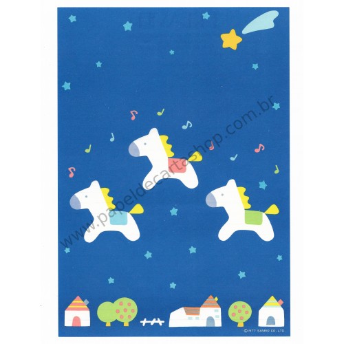 Ano 1977. Conjunto de Papel de Carta Dreamer Vintage Sanrio