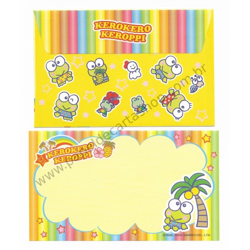 Ano 2003. Conjunto de Papel de Carta Keroppi P Sanrio