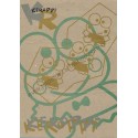 Ano 1996. Conjunto de Papel de Carta Keroppi Kraft A4 Vintage Sanrio