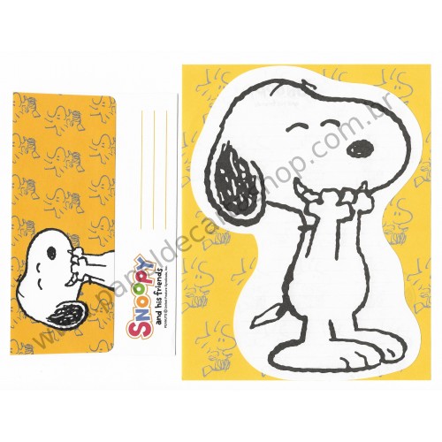 Conjunto de Papel de Carta Snoopy AM Antigo (Vintage) - Peanuts Hallmark