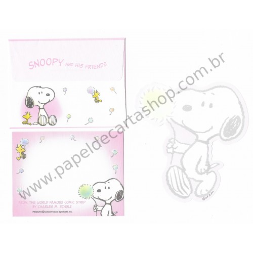 Conjunto de Papel de Carta Snoopy RS Peanuts Hallmark