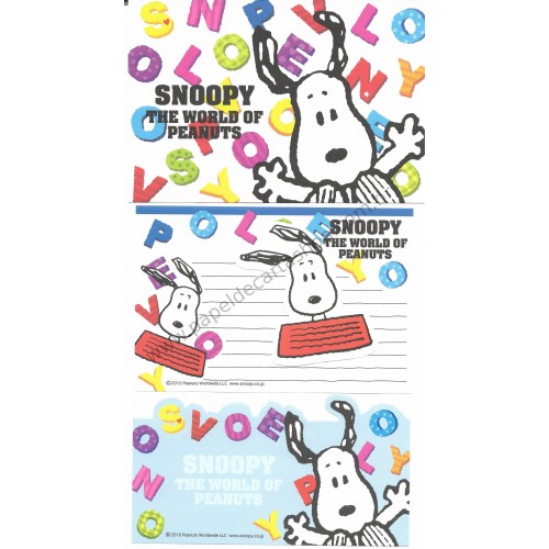 Conjunto de Papel de Carta The World of Peanuts Hallmark