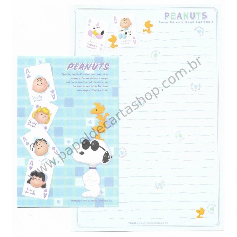 Conjunto de Papel de Carta Peanuts Cards Hallmark