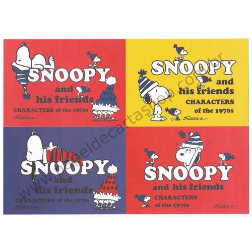 Conjunto de Papel de Carta Snoopy and Friends RB Peanuts