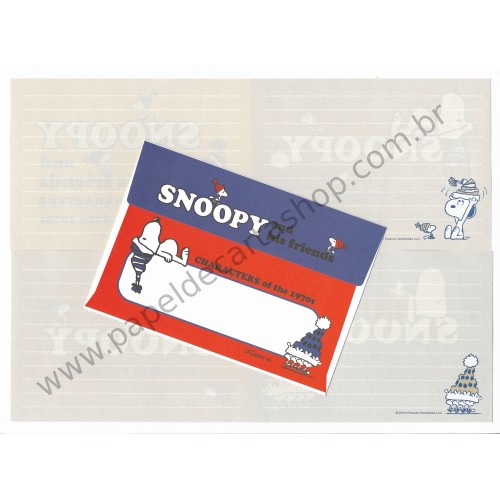 Conjunto de Papel de Carta Original Snoopy and Friends RB Peanuts