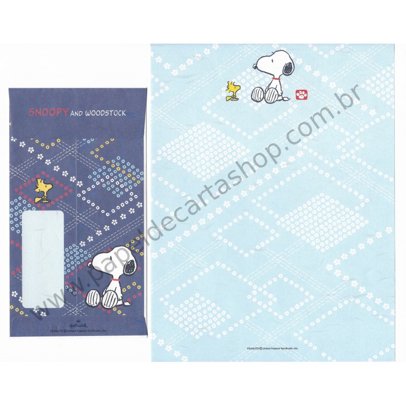 Conjunto de Papel de Carta Original Antigo Snoopy AAEBR Peanuts