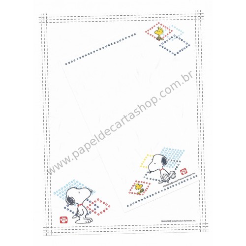 Conjunto de Papel de Carta Original Antigo Snoopy AAEBR Peanuts