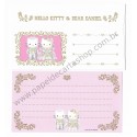 Ano 2001. Conjunto de Papel de Carta Hello Kitty & Dear Daniel Wedding Invitation Sanrio