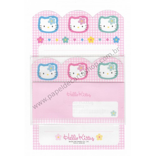 Ano 1997. Conjunto de Papel de Carta Hello Kitty Antigo 2 Sanrio