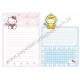 Ano 1999. Conjunto de Papel de Carta Hello Kitty Dress UP Dupla Sanrio