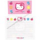 Ano 1995. Conjunto de Papel de Carta Hello Kitty Rosa Sanrio