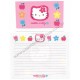 Ano 1995. Conjunto de Papel de Carta Hello Kitty Rosa Sanrio