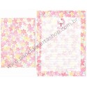 Ano 1999. Conjunto de Papel de Carta Hello Kitty Flores Sanrio