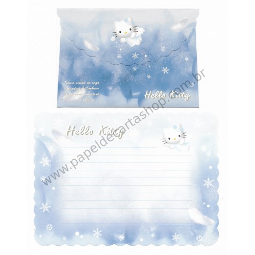 Ano 2003. Conjunto de Papel de Carta Hello Kitty Angel Sanrio