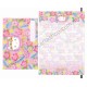 Ano 2001. Conjunto de Papel de Carta Hello Kitty Hibisco CRS Sanrio