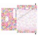 Ano 2001. Conjunto de Papel de Carta Hello Kitty Hibisco CRS Sanrio