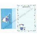 Ano 2001. Conjunto de Papel de Carta Hello Kitty AZ Sanrio