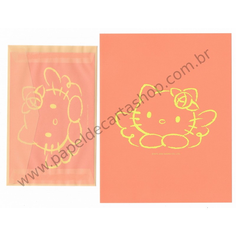 Ano 2002. Conjunto de Papel de Carta Hello Kitty CLA Sanrio