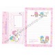 Ano 1997. Conjunto de Papel de Carta Little Twin Stars RS Antigo (Vintage) Sanrio