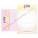 Ano 1999. Conjunto de Papel de Carta Little Twin Stars Dupla RA Sanrio