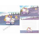 Ano 2001. Conjunto de Papel de Carta Hello Kitty Lavender Sanrio