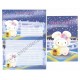 Ano 2004. Conjunto de Papel de Carta Hello Kitty Hokkaido Sanrio