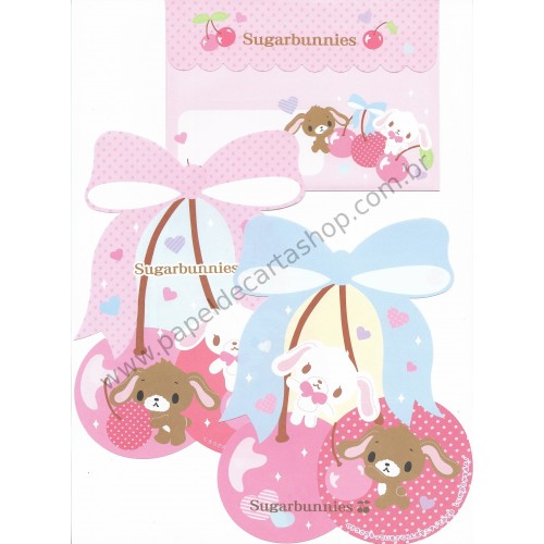 Ano 2009. Conjunto de Papel de Carta Sugarbunnies Dupla Sanrio