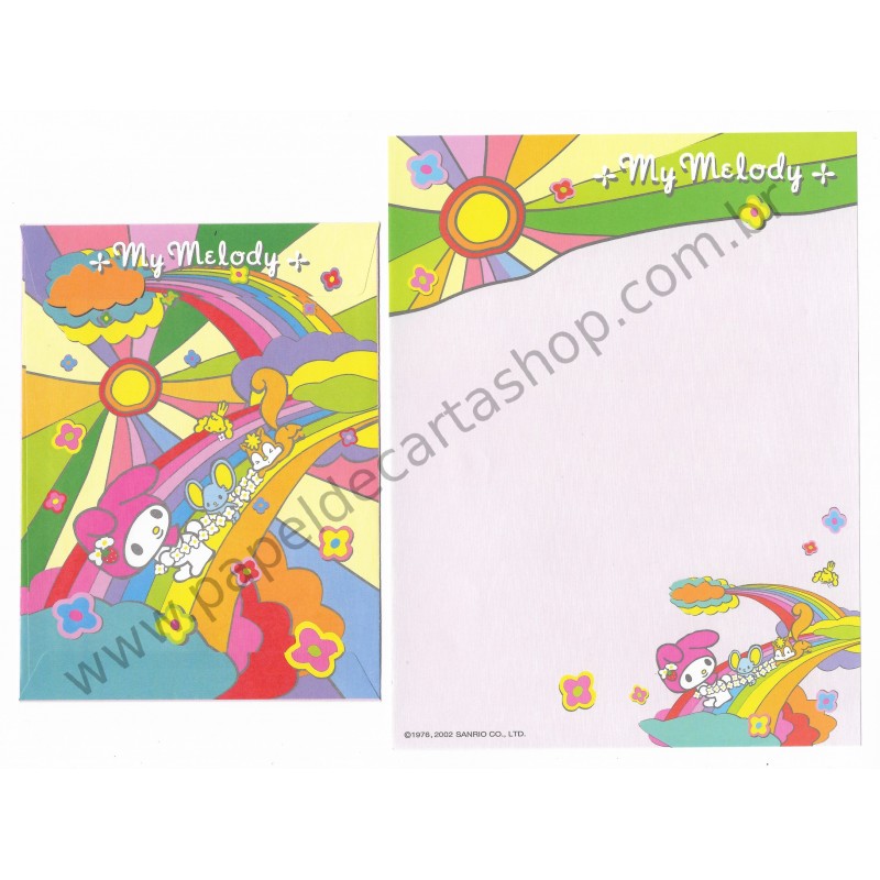 Ano 2002. Conjunto de Papel de Carta My Melody RS Sanrio