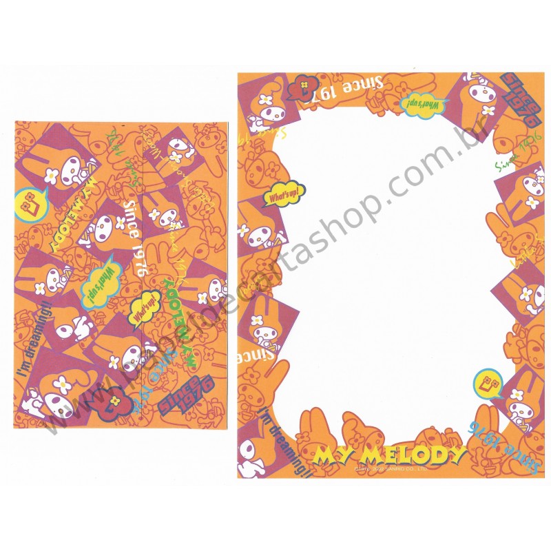 Ano 2002. Conjunto de Papel de Carta My Melody LA Sanrio