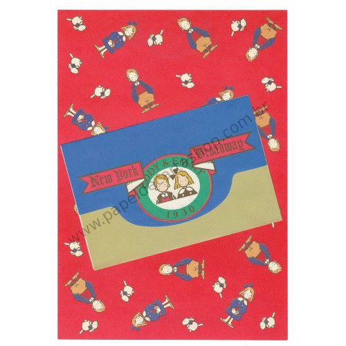 Ano 1984. Conjunto de Papel de Carta Vaudeville Duo Eddy & Emmy 1930 Sanrio