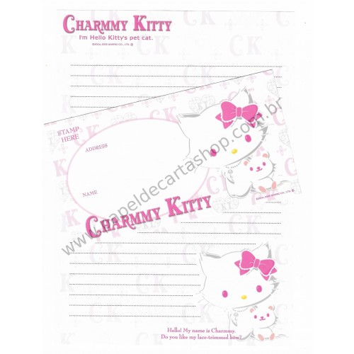 Ano 2005. Conjunto de Papel de Carta Charmmy Kitty GG Sanrio