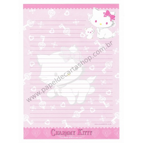 Ano 2005. Conjunto de Papel de Carta Charmmy Kitty GG Sanrio