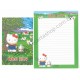 Ano 2000. Conjunto de Papel de Carta Gotōchi Kitty Regional 25 Sanrio